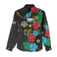 South Sudan Women Casual Shirt African Pattern Hibiscus Floral LT01