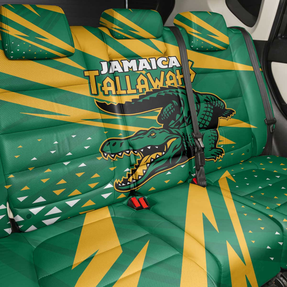 Afro Jamaica Cricket Tallawahs Back Car Seat Cover Fi Wi Tallawahs Champions