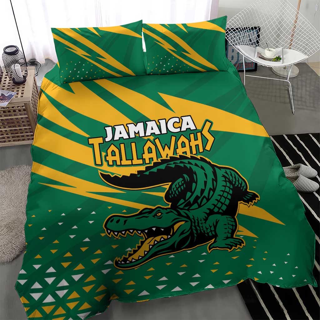 Afro Jamaica Cricket Tallawahs Bedding Set Fi Wi Tallawahs Champions