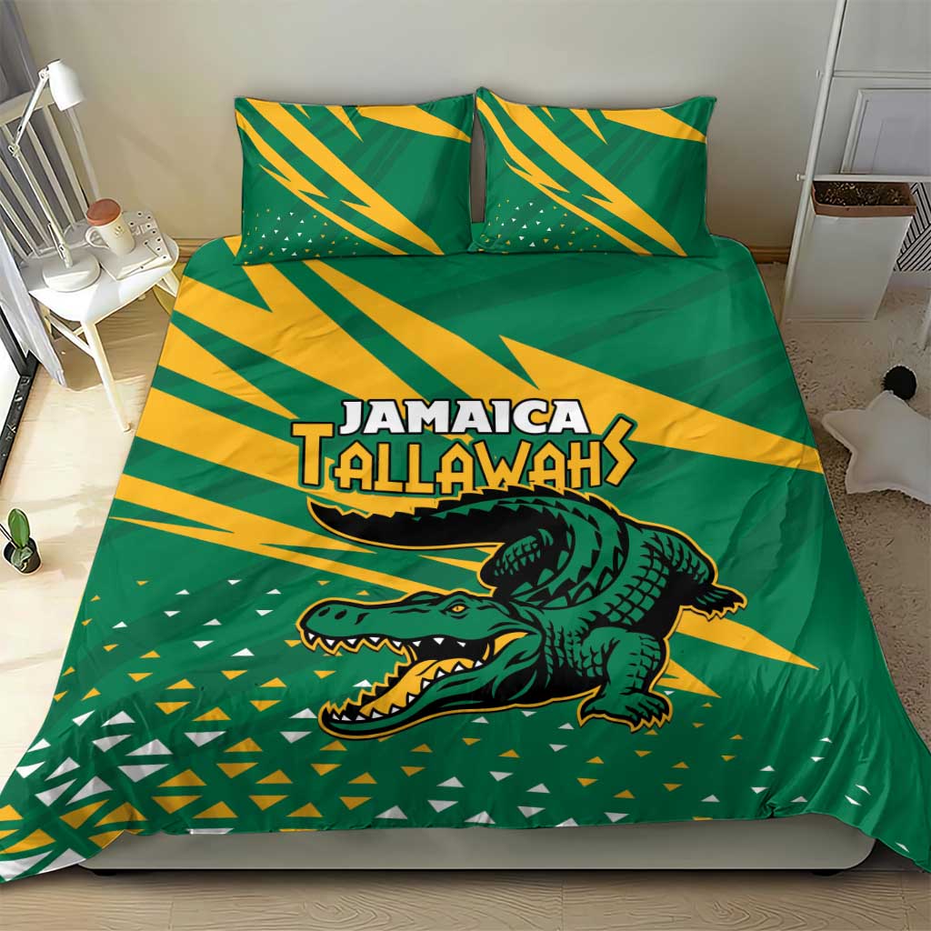 Afro Jamaica Cricket Tallawahs Bedding Set Fi Wi Tallawahs Champions