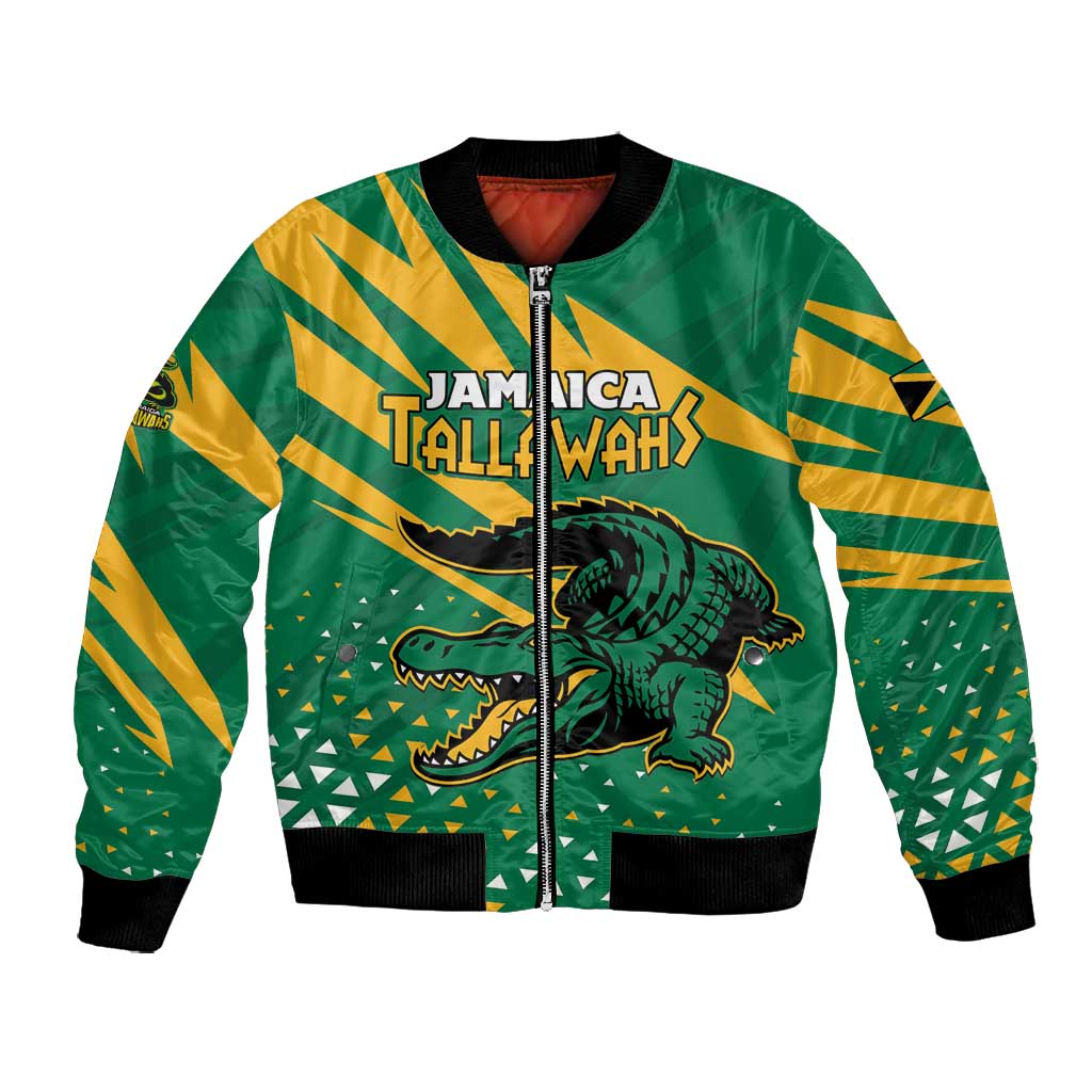 Custom Afro Jamaica Cricket Tallawahs Bomber Jacket Fi Wi Tallawahs Champions