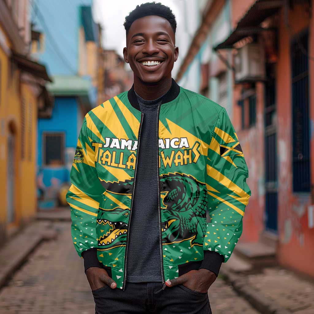 Custom Afro Jamaica Cricket Tallawahs Bomber Jacket Fi Wi Tallawahs Champions