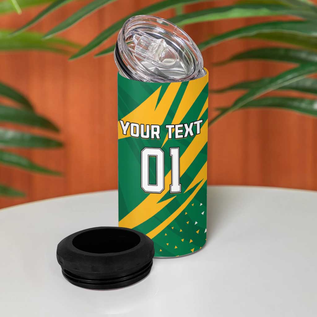 Custom Afro Jamaica Cricket Tallawahs 4 in 1 Can Cooler Tumbler Fi Wi Tallawahs Champions