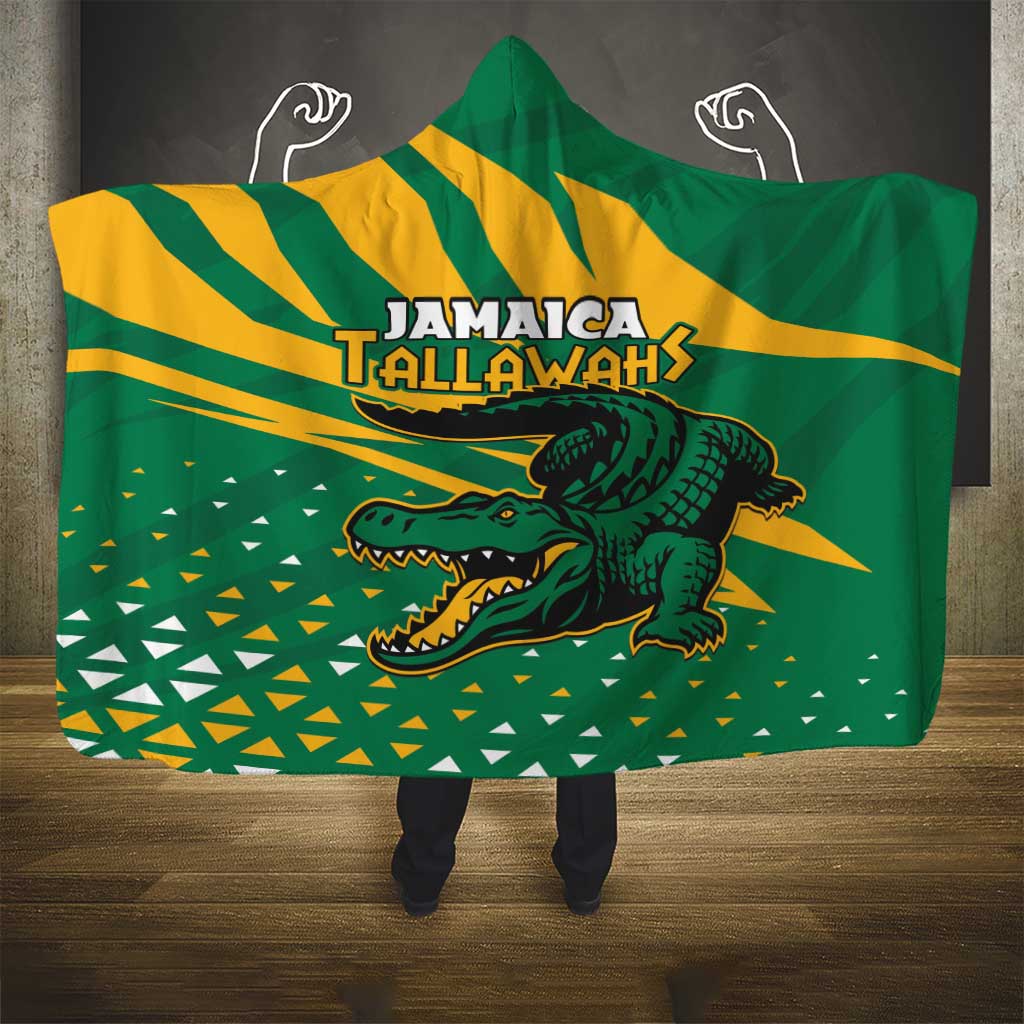 Afro Jamaica Cricket Tallawahs Hooded Blanket Fi Wi Tallawahs Champions