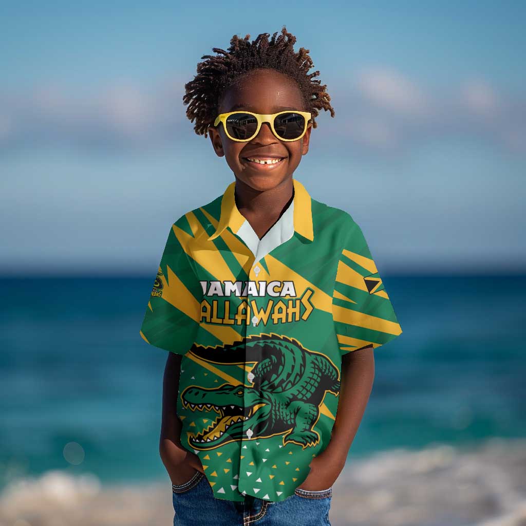 Custom Afro Jamaica Cricket Tallawahs Kid Hawaiian Shirt Fi Wi Tallawahs Champions