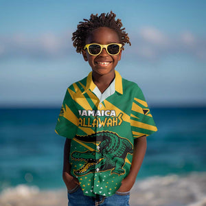 Custom Afro Jamaica Cricket Tallawahs Kid Hawaiian Shirt Fi Wi Tallawahs Champions