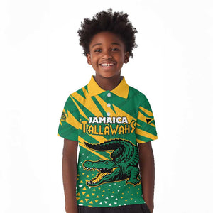Custom Afro Jamaica Cricket Tallawahs Kid Polo Shirt Fi Wi Tallawahs Champions