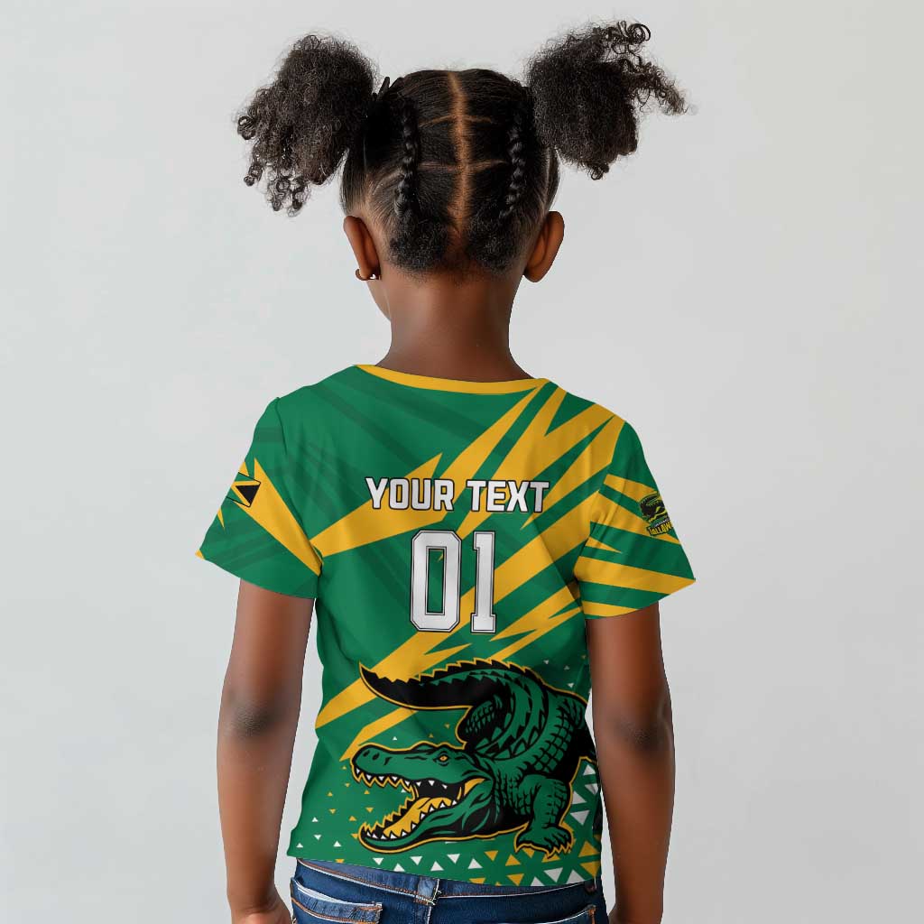 Custom Afro Jamaica Cricket Tallawahs Kid T shirt Fi Wi Tallawahs Champions