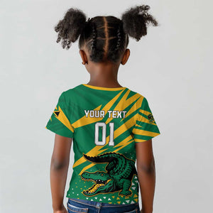 Custom Afro Jamaica Cricket Tallawahs Kid T shirt Fi Wi Tallawahs Champions