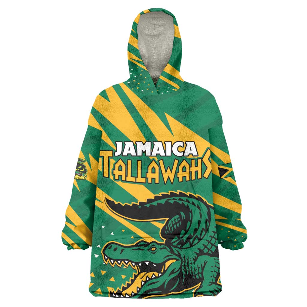 Custom Afro Jamaica Cricket Tallawahs Kid Wearable Blanket Hoodie Fi Wi Tallawahs Champions