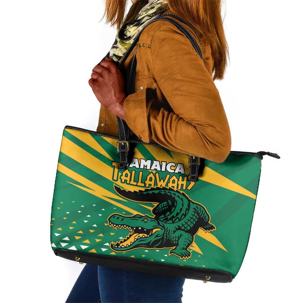 Afro Jamaica Cricket Tallawahs Leather Tote Bag Fi Wi Tallawahs Champions