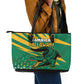 Afro Jamaica Cricket Tallawahs Leather Tote Bag Fi Wi Tallawahs Champions