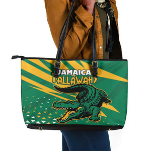 Afro Jamaica Cricket Tallawahs Leather Tote Bag Fi Wi Tallawahs Champions