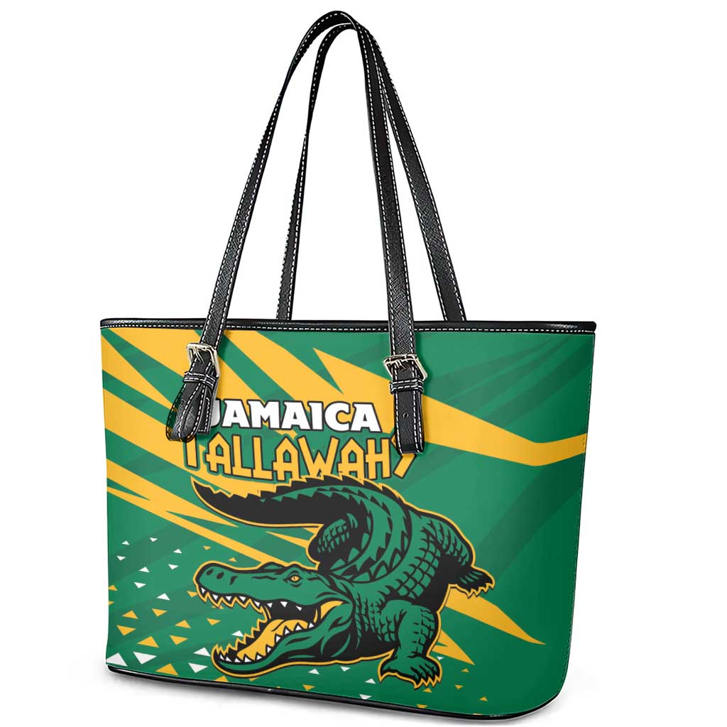 Afro Jamaica Cricket Tallawahs Leather Tote Bag Fi Wi Tallawahs Champions