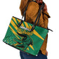 Afro Jamaica Cricket Tallawahs Leather Tote Bag Fi Wi Tallawahs Champions