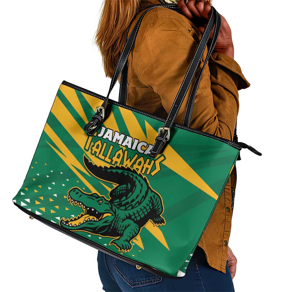 Afro Jamaica Cricket Tallawahs Leather Tote Bag Fi Wi Tallawahs Champions