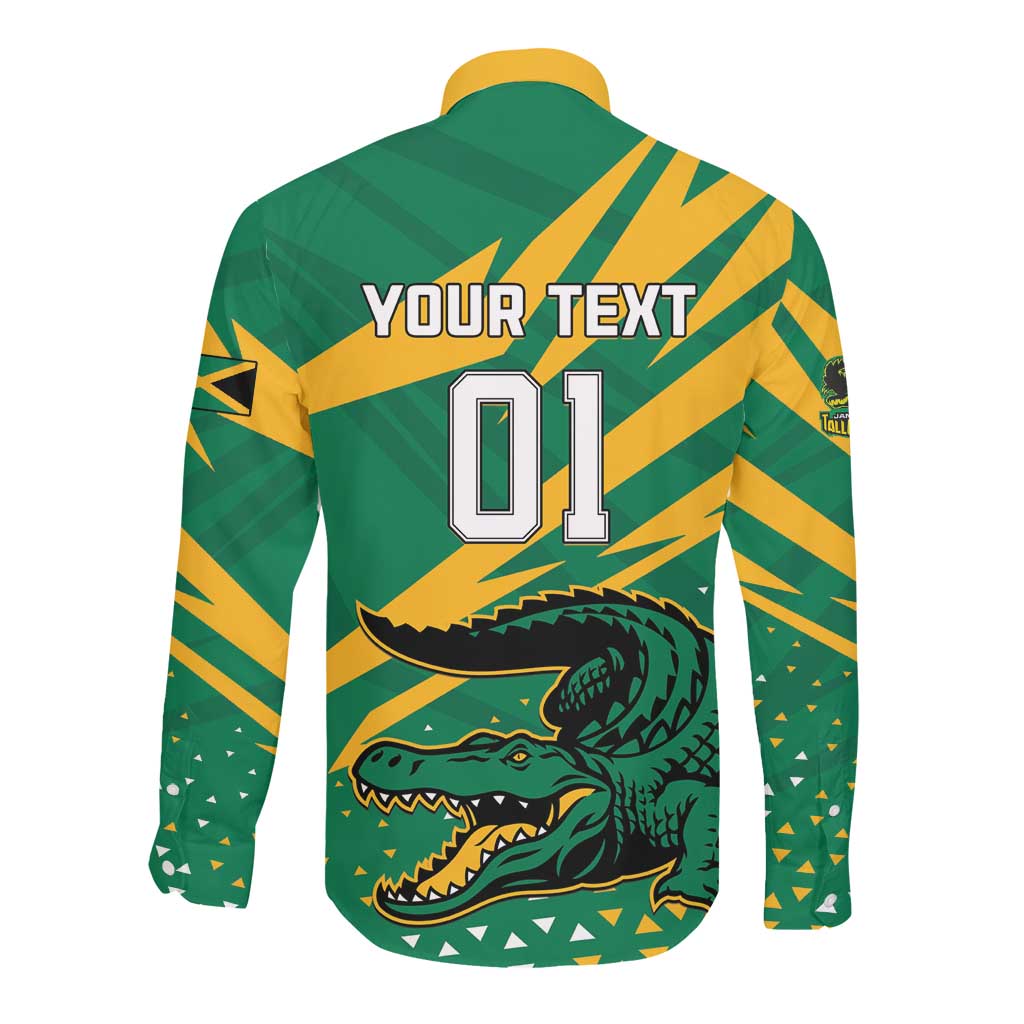 Custom Afro Jamaica Cricket Tallawahs Long Sleeve Button Shirt Fi Wi Tallawahs Champions