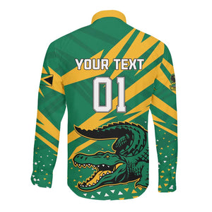 Custom Afro Jamaica Cricket Tallawahs Long Sleeve Button Shirt Fi Wi Tallawahs Champions