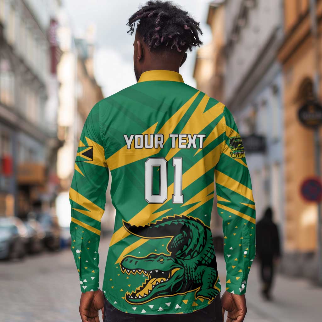 Custom Afro Jamaica Cricket Tallawahs Long Sleeve Button Shirt Fi Wi Tallawahs Champions