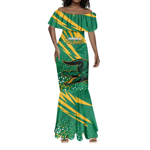 Custom Afro Jamaica Cricket Tallawahs Mermaid Dress Fi Wi Tallawahs Champions