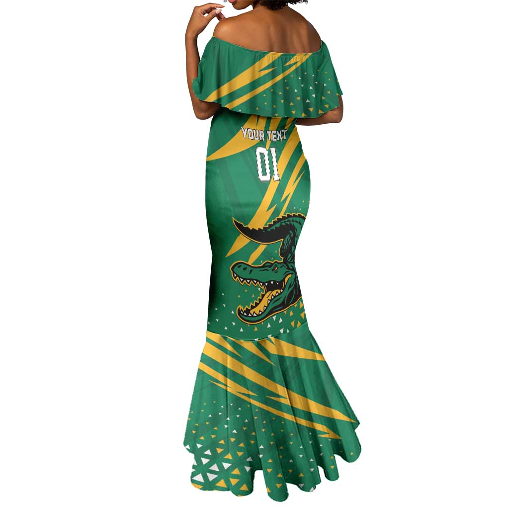 Custom Afro Jamaica Cricket Tallawahs Mermaid Dress Fi Wi Tallawahs Champions