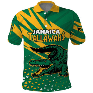 Custom Afro Jamaica Cricket Tallawahs Polo Shirt Fi Wi Tallawahs Champions