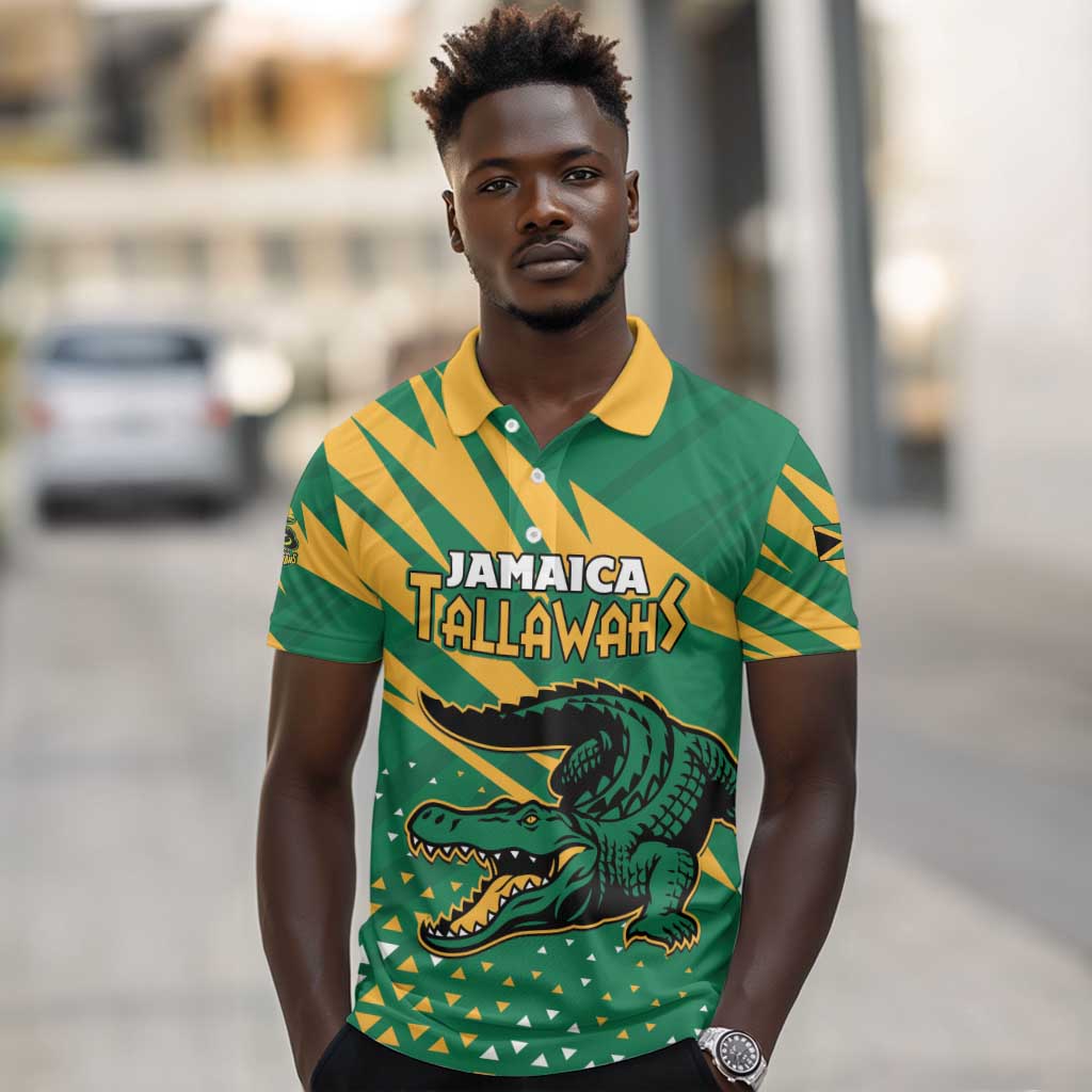 Custom Afro Jamaica Cricket Tallawahs Polo Shirt Fi Wi Tallawahs Champions