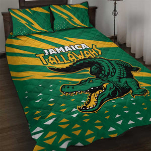 Afro Jamaica Cricket Tallawahs Quilt Bed Set Fi Wi Tallawahs Champions