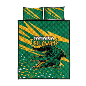 Afro Jamaica Cricket Tallawahs Quilt Bed Set Fi Wi Tallawahs Champions