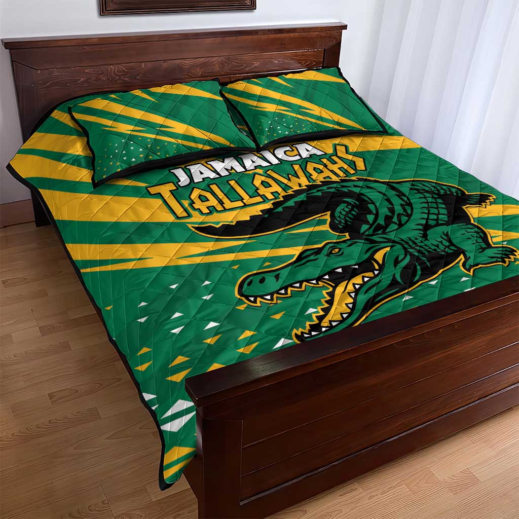 Afro Jamaica Cricket Tallawahs Quilt Bed Set Fi Wi Tallawahs Champions
