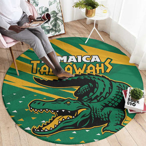 Afro Jamaica Cricket Tallawahs Round Carpet Fi Wi Tallawahs Champions