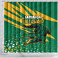 Afro Jamaica Cricket Tallawahs Shower Curtain Fi Wi Tallawahs Champions