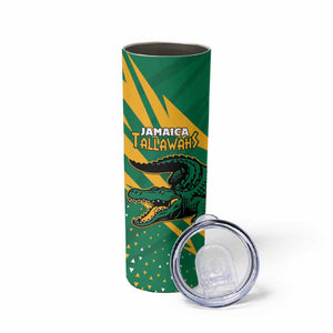 Custom Afro Jamaica Cricket Tallawahs Skinny Tumbler Fi Wi Tallawahs Champions