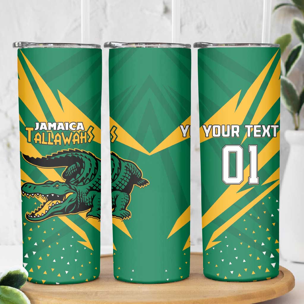 Custom Afro Jamaica Cricket Tallawahs Skinny Tumbler Fi Wi Tallawahs Champions