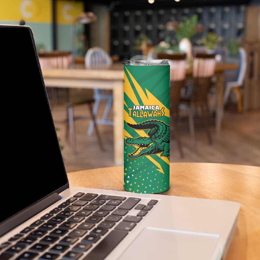 Custom Afro Jamaica Cricket Tallawahs Skinny Tumbler Fi Wi Tallawahs Champions