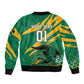 Custom Afro Jamaica Cricket Tallawahs Sleeve Zip Bomber Jacket Fi Wi Tallawahs Champions