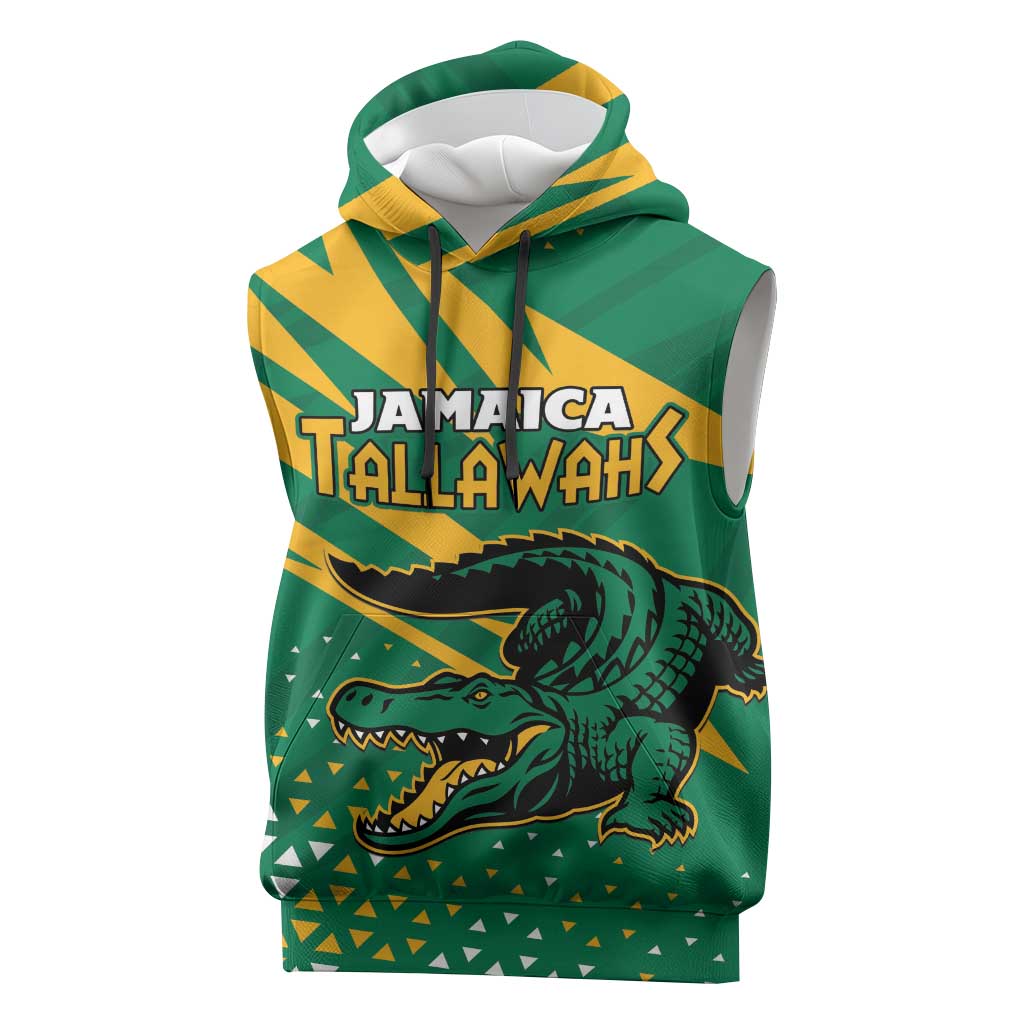Custom Afro Jamaica Cricket Tallawahs Sleeveless Hoodie Fi Wi Tallawahs Champions - African Pride