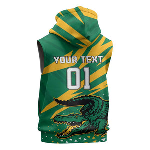 Custom Afro Jamaica Cricket Tallawahs Sleeveless Hoodie Fi Wi Tallawahs Champions - African Pride