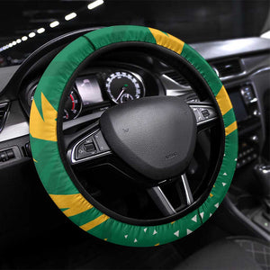 Afro Jamaica Cricket Tallawahs Steering Wheel Cover Fi Wi Tallawahs Champions