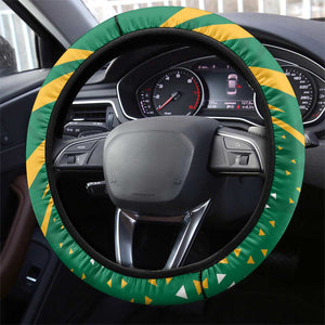Afro Jamaica Cricket Tallawahs Steering Wheel Cover Fi Wi Tallawahs Champions
