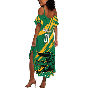 Custom Afro Jamaica Cricket Tallawahs Summer Maxi Dress Fi Wi Tallawahs Champions