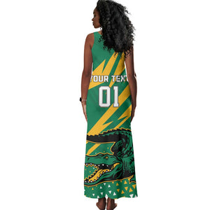 Custom Afro Jamaica Cricket Tallawahs Tank Maxi Dress Fi Wi Tallawahs Champions