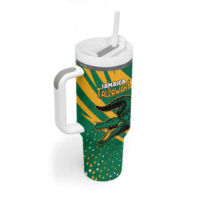 Custom Afro Jamaica Cricket Tallawahs Tumbler With Handle Fi Wi Tallawahs Champions