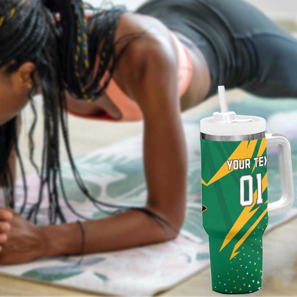 Custom Afro Jamaica Cricket Tallawahs Tumbler With Handle Fi Wi Tallawahs Champions