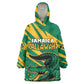 Custom Afro Jamaica Cricket Tallawahs Wearable Blanket Hoodie Fi Wi Tallawahs Champions
