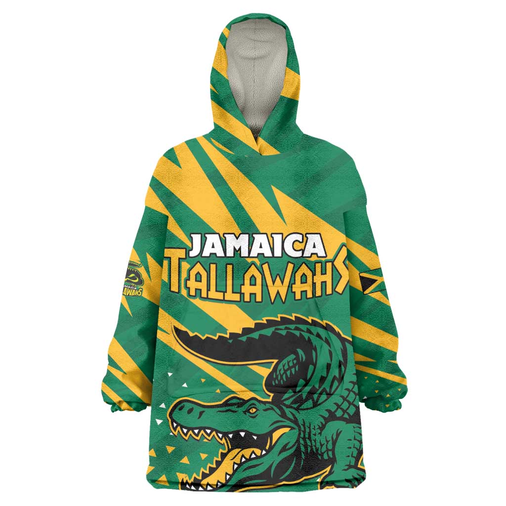 Custom Afro Jamaica Cricket Tallawahs Wearable Blanket Hoodie Fi Wi Tallawahs Champions