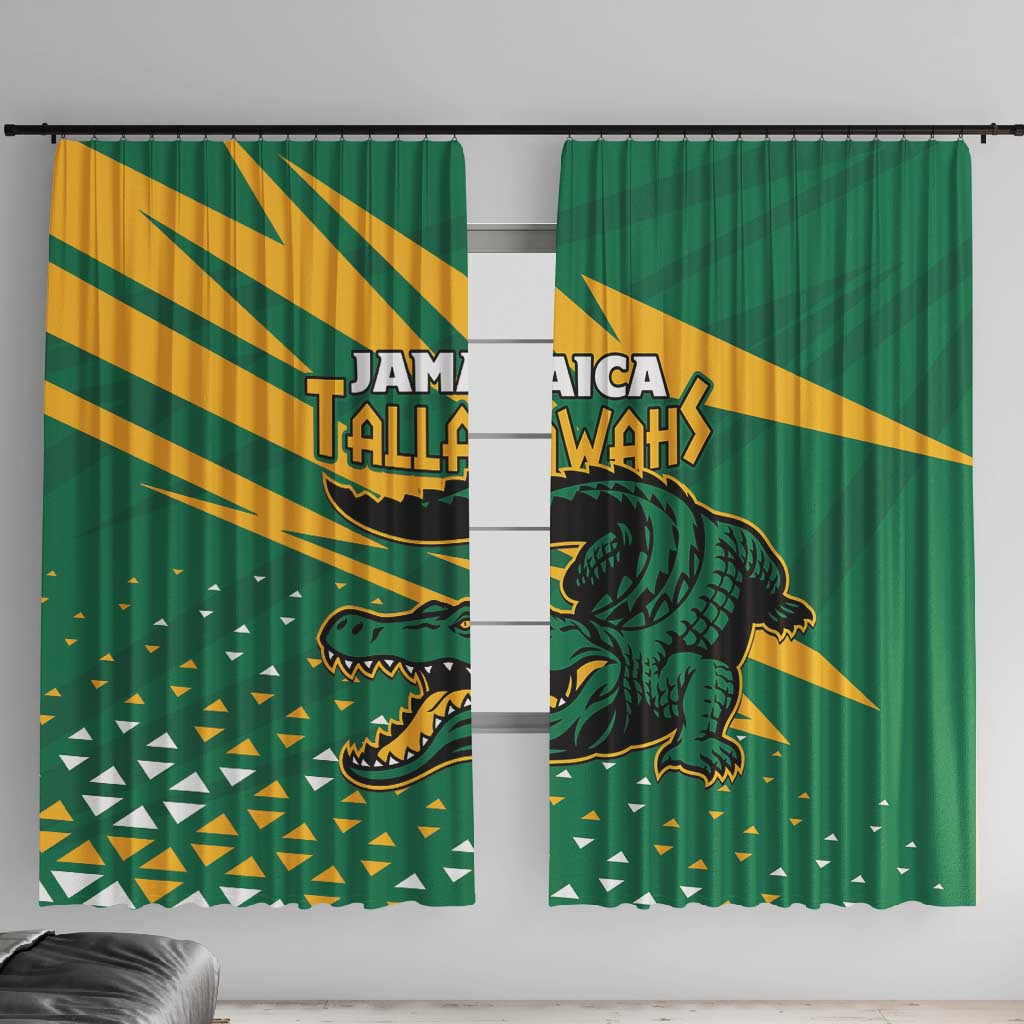 Afro Jamaica Cricket Tallawahs Window Curtain Fi Wi Tallawahs Champions