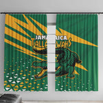 Afro Jamaica Cricket Tallawahs Window Curtain Fi Wi Tallawahs Champions