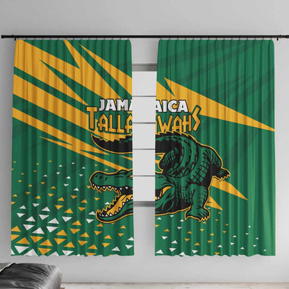 Afro Jamaica Cricket Tallawahs Window Curtain Fi Wi Tallawahs Champions