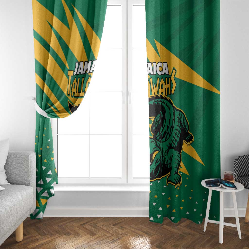 Afro Jamaica Cricket Tallawahs Window Curtain Fi Wi Tallawahs Champions